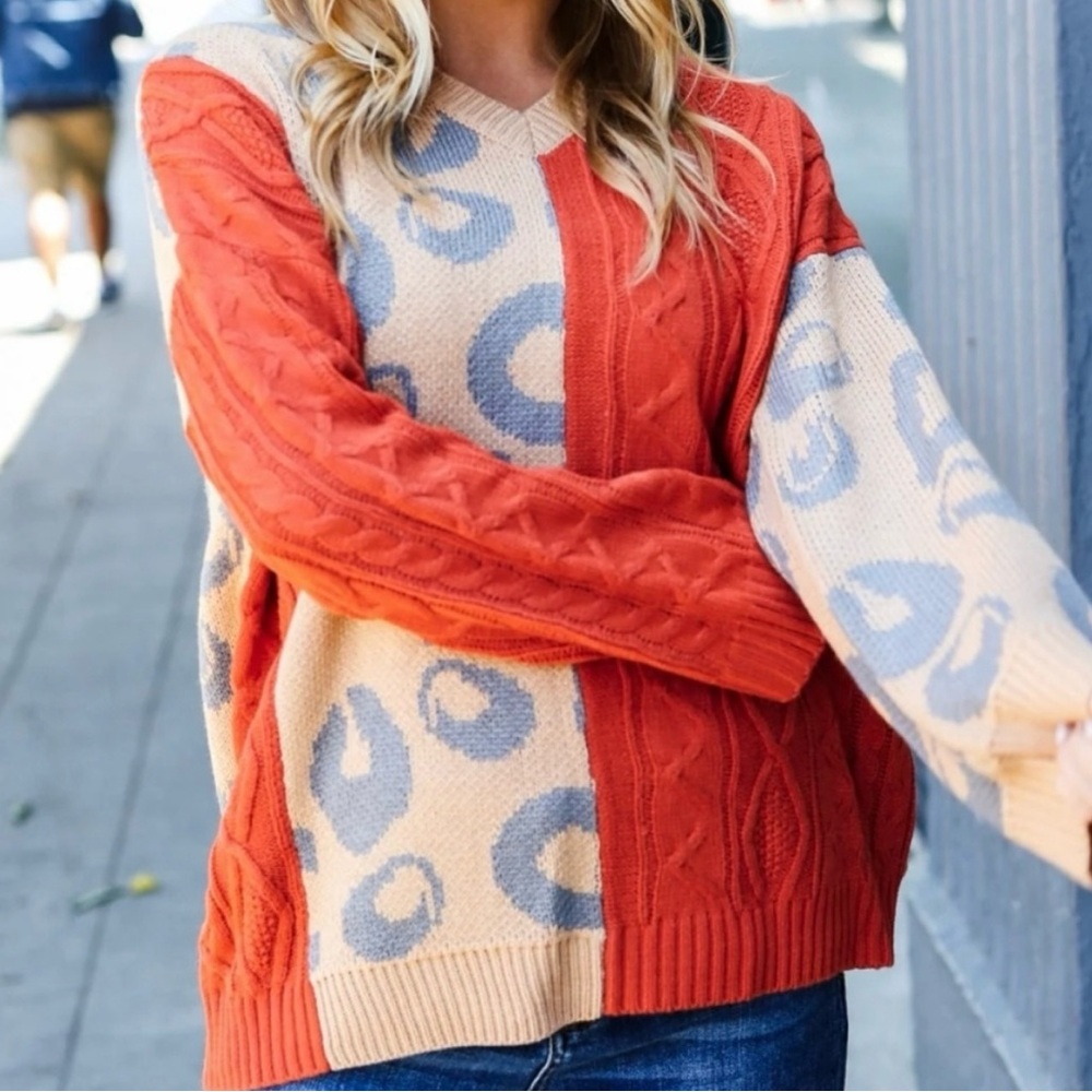 BiBi Boutique Oversized Animal print Sweater